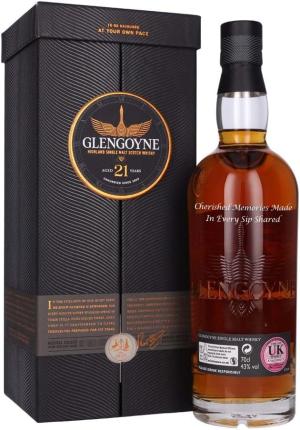 Personalised Glengoyne 21 Year Old Sherry Cask Single Malt Scotch Whisky Gift For Men Customised Engraved Whisky Bottle Glengoyne 21 With Custom Engraving Gift for Xmas Anniversary 70cl43