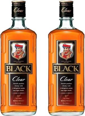 Nikka Whisky Black Clear Japanese Whisky Liquor 700ml 37 AlcVol Pack of 2