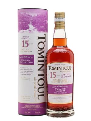 Tomintoul 2008 15 Year Old Tawny Port Pipe Finish Speyside Whisky