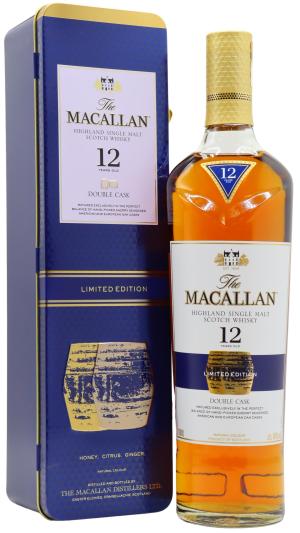 The Macallan 12 year old Double Cask Highland Single Malt Scotch Whisky 70cl 40 ABV Gift Tin