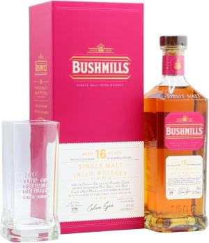 Bushmills 16 year old Irish Single Malt Whiskey 70cl 40 ABV Includes Highball Glass