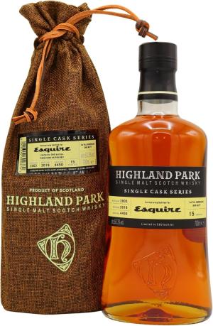 Highland Park 15 year old Esquire Exclusive Single Cask 4450 2003 Whisky 70cl 603 ABV