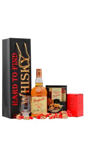 Glenfarclas 10 year old Highland Single Malt Scotch Whisky 70cl 40 ABV Fudge Gift Set