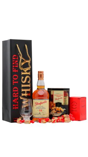 Glenfarclas 12 year old Highland Single Malt Scotch Whisky 70cl 43 ABV Fudge Gift Set