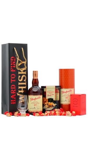 Glenfarclas 17 year old Highland Single Malt Scotch Whisky 70cl 43 ABV Fudge Gift Set