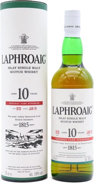 Laphroaig 10 year old Cask Strength Batch 010 Islay Single Malt Scotch Whisky 70cl 58 ABV