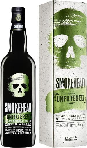 Smokehead Unfiltered Islay Single Malt Scotch Whisky with Giftbox 70cl 46 ABV Rich Peated Single Malt Scottish Whisky