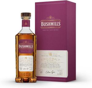 Bushmills 16 Year Old Single Malt Irish Whiskey 40 ABV 70cl AwardWinning Bourbon Sherry Port Casks Rich Fruit Oak Notes
