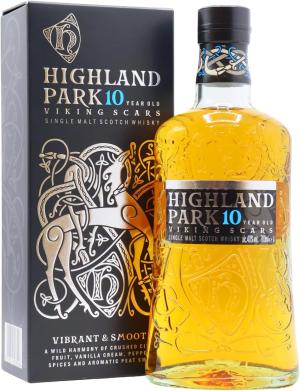 Highland Park Viking Scars Single Malt Scotch 10 year old Whisky 70cl 40 ABV