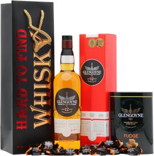 Glengoyne 12 year old Highland Single Malt Scotch Whisky 70cl 43 ABV Fudge Gift Set