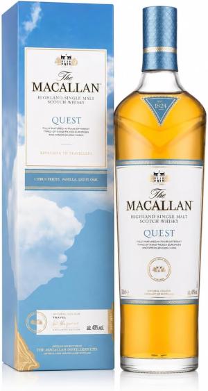 The Macallan Quest Travel Retail Exclusive Speyside Single Malt Scotch Whisky Four Cask Matured 1 Litre 40 ABV
