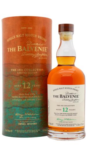 Balvenie 12 year old The 1931 Collection Home Malted Barley Single Malt Scotch Whisky 70cl 475 ABV