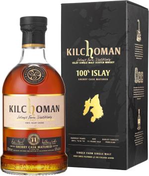Kilchoman 100 Islay 11 Year Old Sherry Cask Matured Islay Single Malt Scotch Whisky 50 ABV 70cl with Gift Box 2025 Limited Edition