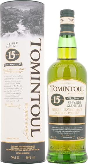 Tomintoul 40 ABV 15 Year Old With A Peaty Tang 70 cl