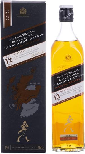 Johnnie Walker Black Label Highlands Origin Blended Scotch Whisky 42 vol 70cl Scottish Whisky Notes of Orange Rind Marmalade Honey Neat or in Mixed Drinks