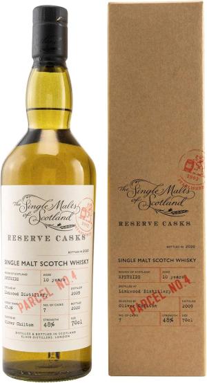 Linkwood Single Malts Of Scotland Reserve Cask Parcel 42009 10 year old Whisky 70cl 48 ABV