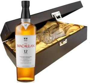 Macallan 12 YO Double Cask Whisky In Luxury Box With Crystal Glass Tumbler