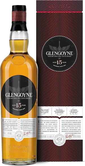 Glengoyne 15 Year Old Highland Single Malt Scotch Whisky 70cl 43 ABV AwardWinning Whisky Distilled Slowly in Bourbon and Sherry Casks for Fruity Flavour Ideal for Gifting