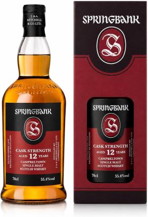 Springbank 12 Year Old Cask Strength Campbeltown Single Malt Scotch Whisky 100 Bourbon Cask Matured Gift Box 70cl 554 ABV