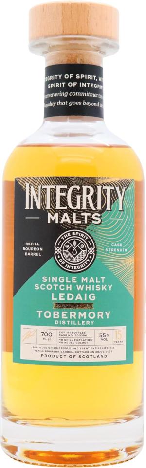 Ledaig 15 year old Integrity Malts Single Bourbon Cask 306749 2011 Whisky 70cl 55 ABV