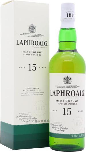 Laphroaig Islay Single Malt Scotch 15 year old Whisky 46 ABV