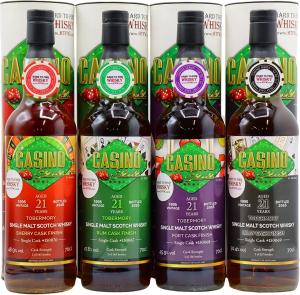 Tobermory All 4 Casino Series Bottles 1995 21 year old Whisky 70cl x 4 40 ABV