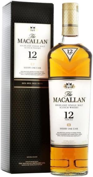 The Macallan 12 Year Old Sherry Oak Cask 70cl Speyside Single Malt Scotch Whisky Distillery Bottling