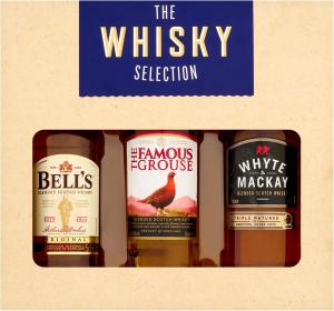 Blended Scotch Whisky Trio Gift Set Famous Grouse Bells Whyte Mackay