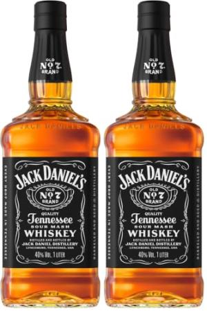 Jack Daniels Tennessee Whiskey 1L Pack of 2