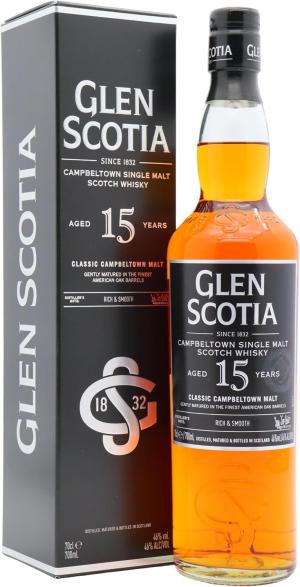 Glen Scotia Single Campbeltown Malt 15 year old Whisky 70cl 46 ABV