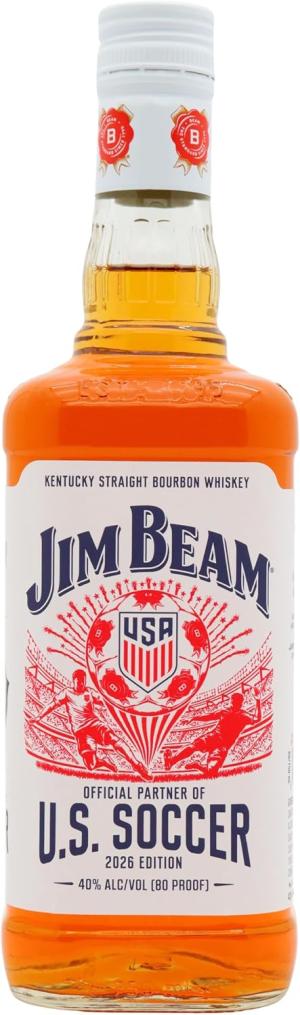 Jim Beam Limited Edition US Soccer 2026 Edition White Label Kentucky Straight Bourbon Whiskey 75cl 40 ABV
