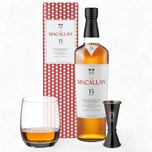 Macallan 15 Year Old Whisky Glass Jigger Set 70cl With Macallan Whisky Glass Secret Bottle Shop Jigger