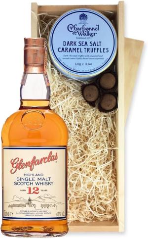Glenfarclas 12 Year Old Whisky And Dark Sea Salt Charbonnel Chocolates Box