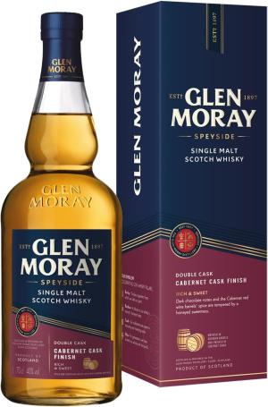 Glen Moray Cabernet Cask Finish single malt Scotch whisky 70cl 40 ABV Speyside region whisky matured in exBourbon and finished in exCabernet Wine casks Distilled and matured in Elgin Scotland