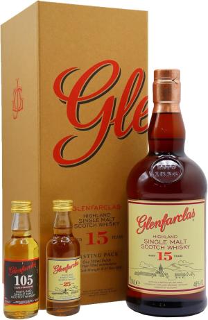 Glenfarclas Limited Edition Gift Pack 70cl 2 x 5cl 15 year old Whisky