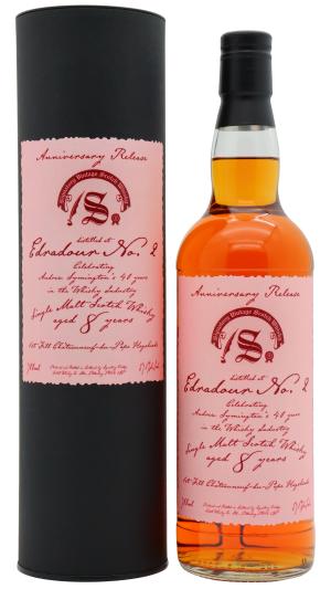 Edradour 8 year old No 2 Andrew Symingtons Anniversary ChateauneufduPape Cask Single Malt Scotch Whisky 70cl 571 ABV