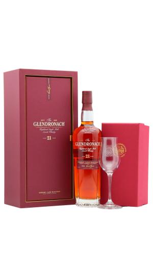 Glendronach 21 year old Highland Single Malt Scotch Whisky 70cl 48 ABV Includes Tasting Glass