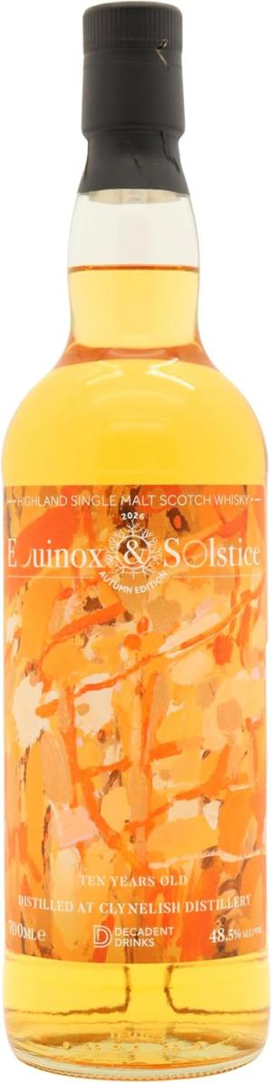 Clynelish 10 year old Decadent Drinks Equinox Solstice Autumn 2026 Edition Single Malt Scotch 2015 Whisky 70cl 485 ABV