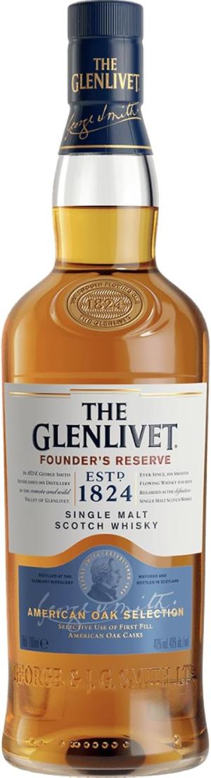 The Glenlivet Founders Reserve Single Malt Scotch Whisky with Gift Box 70cl Bottle Fruity Smooth Tropical Premium Speyside Whisky