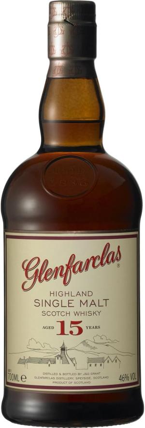 Glenfarclas 15 Year Old Speyside Single Malt Scotch Whisky 46 70cl