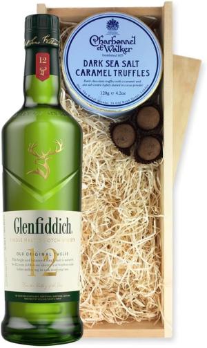 Glenfiddich 12 Year Old Whisky And Dark Sea Salt Charbonnel Chocolates Box