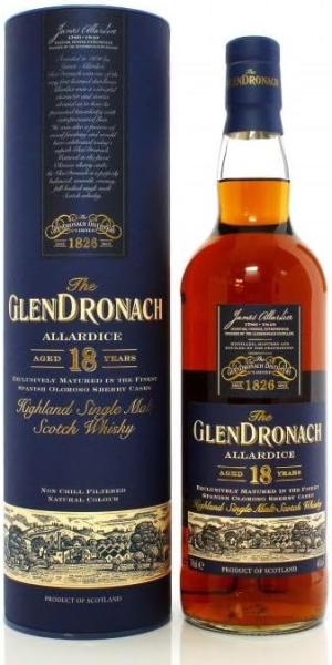Glendronach 18 Year Old Allardice Single Malt Scotch Whisky Old Packaging