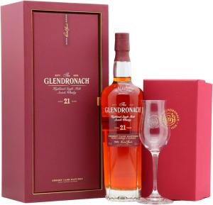 Glendronach 21 year old Highland Single Malt Scotch Whisky 70cl 48 ABV Includes Tasting Glass