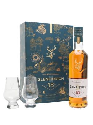 Glenfiddich 18 Year Old 2 Glasses Gift Pack Speyside Whisky