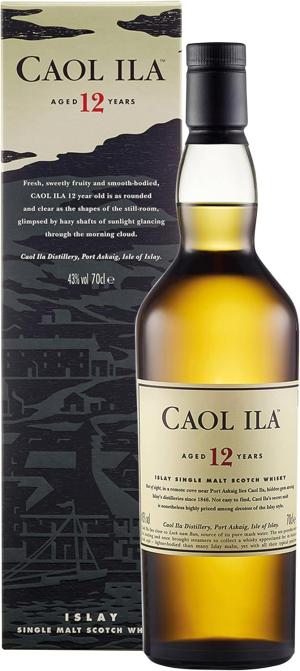 Caol Ila 12 Year Old Single Malt Whisky 43 vol 70cl Scotch Whisky Peaty Whisky from Islay Distinct Smokiness Fresh Sweetly Fruity SmoothBodied