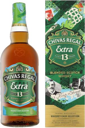 Chivas Regal Extra 13 Year Old Blended Scotch Whisky Irish Whiskey Cask Finish 1 Litre 40 ABV