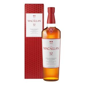The Macallan 12 Years Old Sherry Oak Scotch Highland Single Malt Whisky Dried Fruit Oak Spice and Nutmeg European Oak Sherry Seasoned Casks 40 Percent ABV 70 cl Package may vary