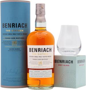Benriach 16 year old The Sixteen Speyside Single Malt Scotch Whisky 70cl 43 ABV Includes Tasting Glass