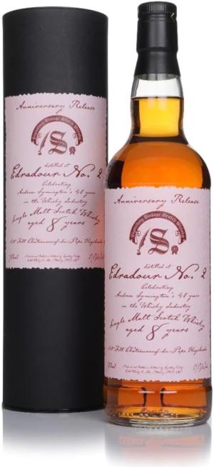 Edradour 8 year old No 2 Andrew Symingtons Anniversary ChateauneufduPape Cask Single Malt Scotch Whisky 70cl 571 ABV