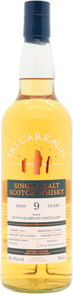 Bunnahabhain Tri Carragh Single Cask 2013 9 year old Whisky 70cl 583 ABV